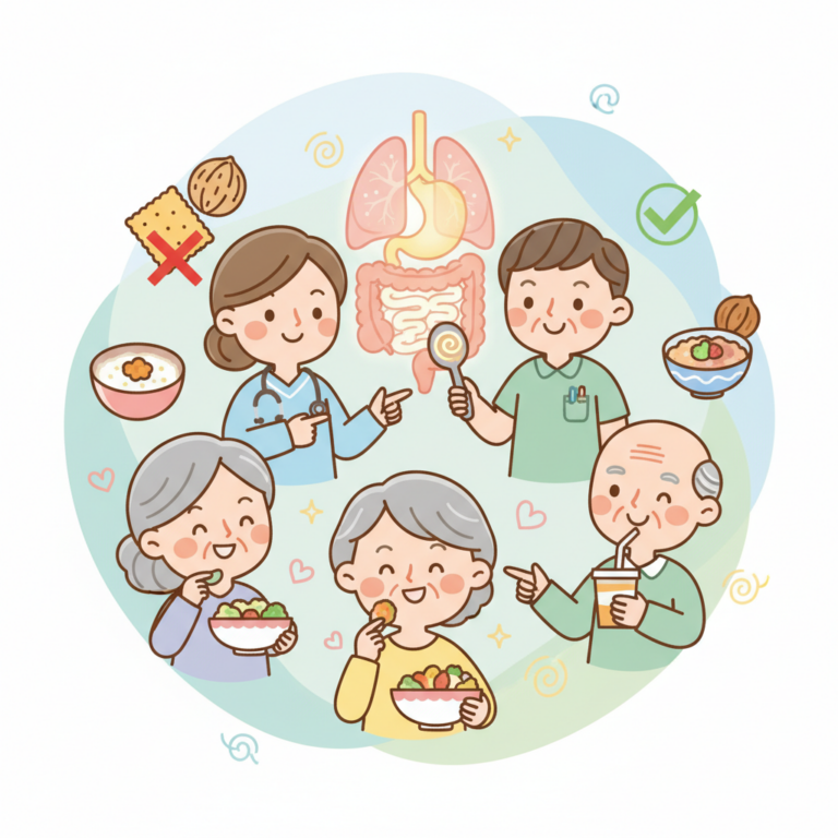 消化系統,預防吸入性肺炎：銀髮族應避免的乾硬食物與吞嚥障礙後的感染風險
